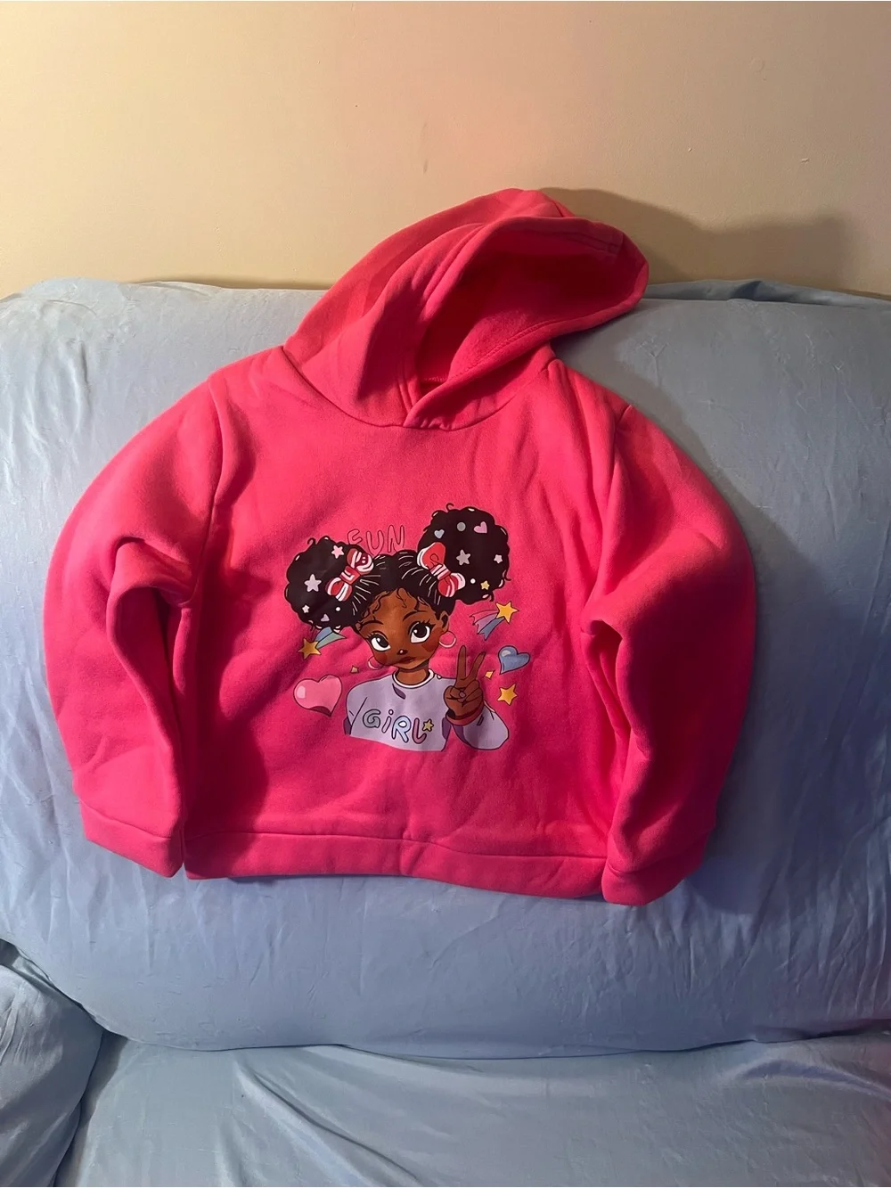 Girls' Pink Fleece Hoodie and Jogger Set